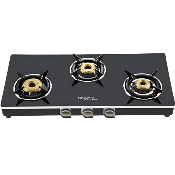 Hindware Eminio 3 Burner Cooktop Auto Ignition Display pcs with full warranty