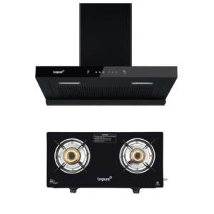 Livpure Ether Kitchen Chimney + Luna 2 Burner Glass Cooktop Combo – Premium Suction | Elegant Design | Best Price at Easyonpocket